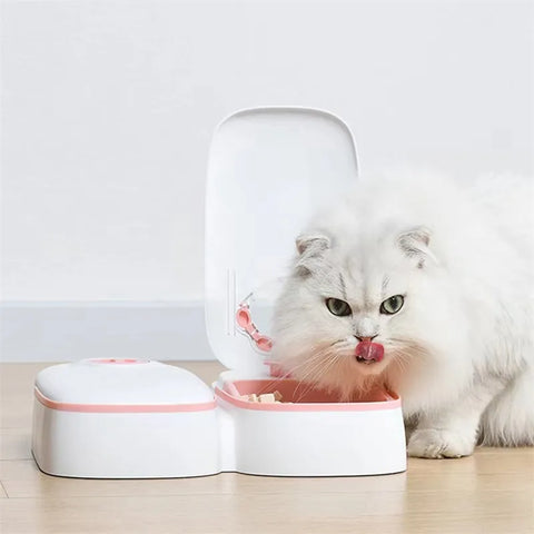 Distributore automatico di cibo per animali domestici, dispenser di cibo intelligente per gatti, cani, timer, ciotola in acciaio inossidabile, alimentazione automatica per cani e gatti, mobili per animali domestici moda milano